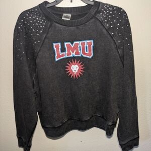 LMU Women's Black Crew Neck Sweater